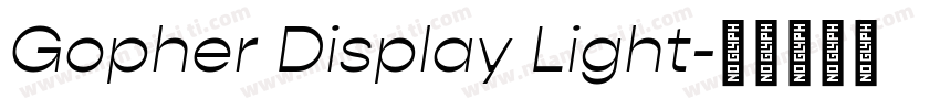 Gopher Display Light字体转换